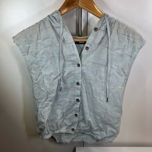 📌3/$22 BDG Pastel Blue Hooded Button up